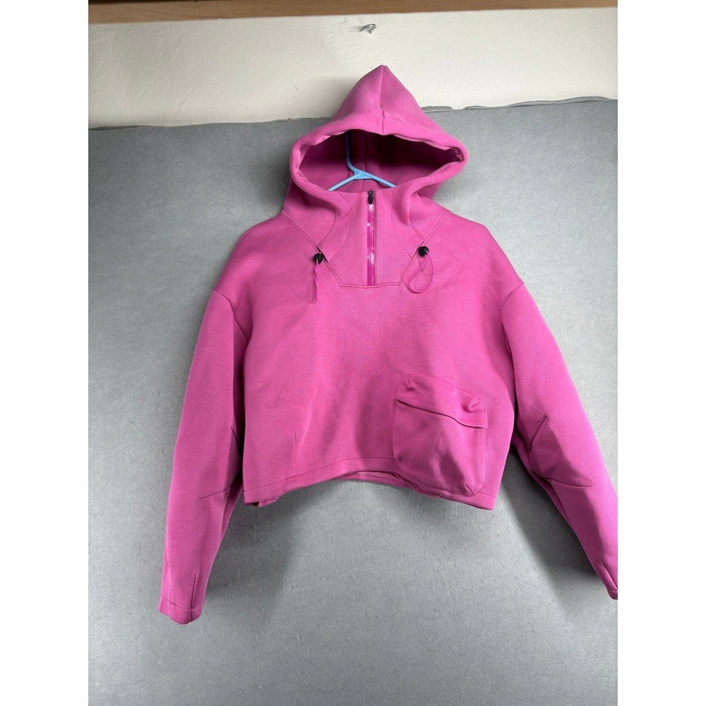 Nike Therma Fit Tech Pack Cropped‎ Hoodie Pink Pullover Athleisure Size S